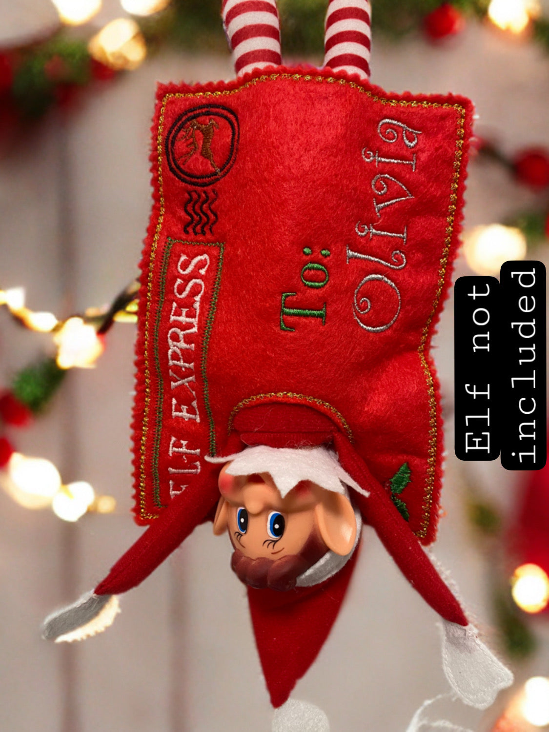 Personalised Felt Elf Arrival Envelope – North Pole Mail for Christmas Elf