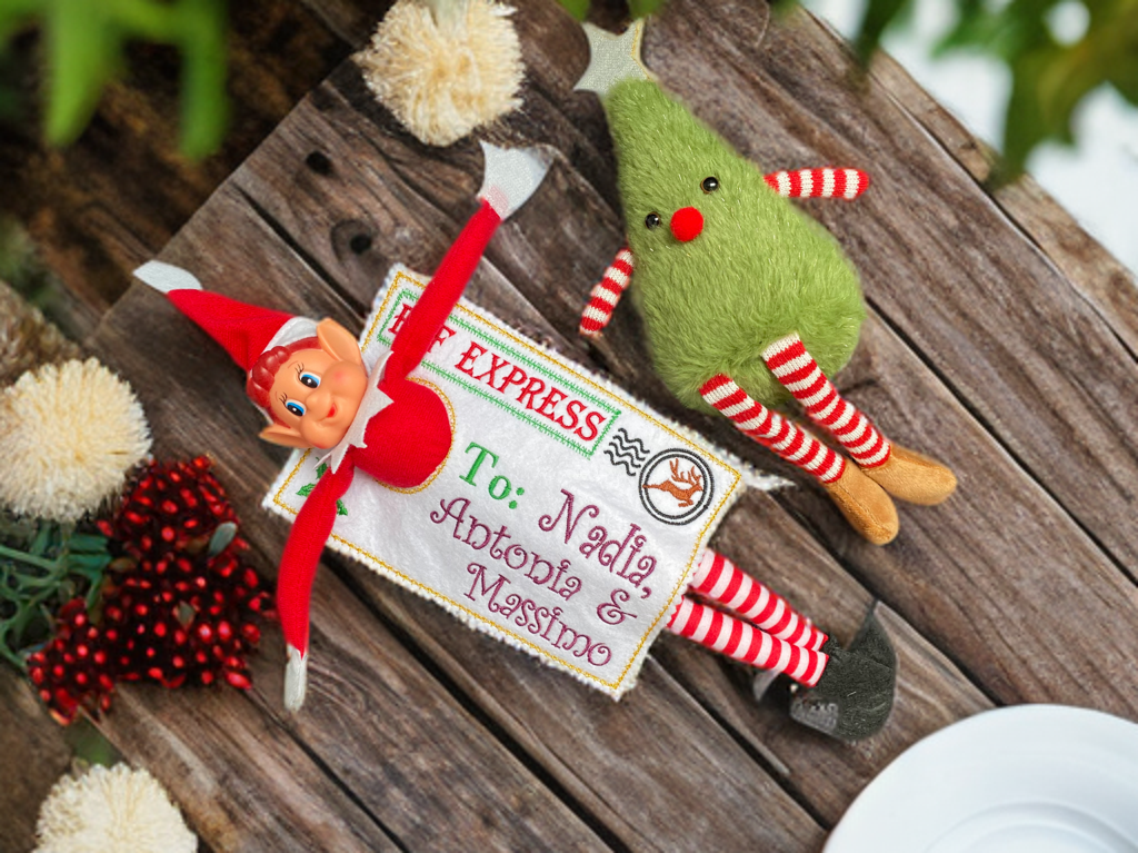 Personalised Felt Elf Arrival Envelope – North Pole Mail for Christmas Elf