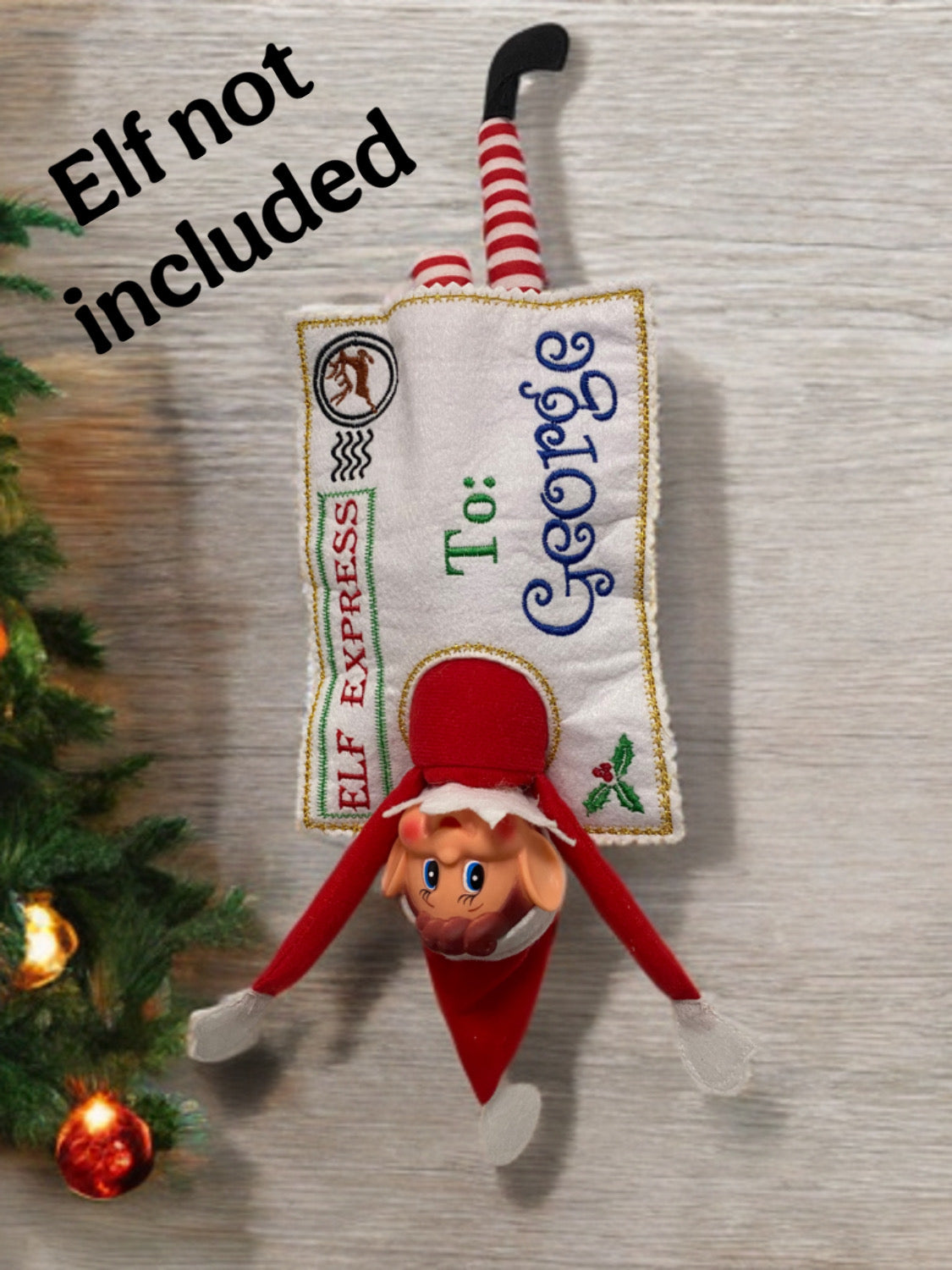 Personalised Felt Elf Arrival Envelope – North Pole Mail for Christmas Elf
