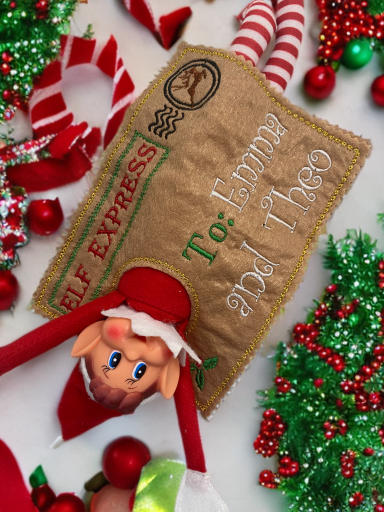 Personalised Felt Elf Arrival Envelope – North Pole Mail for Christmas Elf
