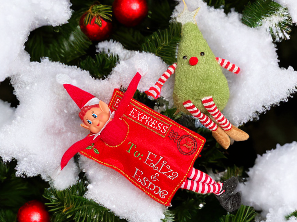 Personalised Felt Elf Arrival Envelope – North Pole Mail for Christmas Elf